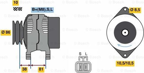 BOSCH 0 986 080 740 - Генератор vvparts.bg