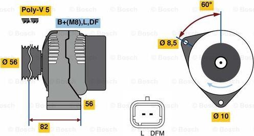 BOSCH 0 986 080 780 - Генератор vvparts.bg