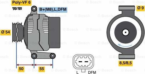 BOSCH 0 986 081 120 - Генератор vvparts.bg