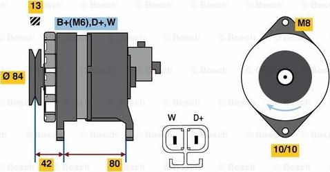 BOSCH 0 986 081 240 - Генератор vvparts.bg