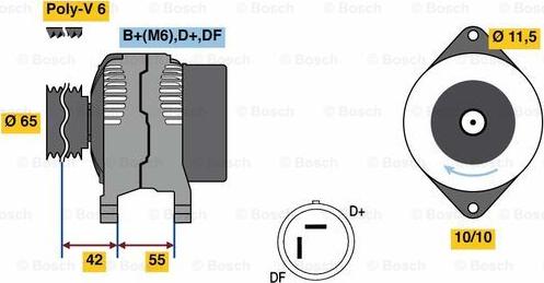 BOSCH 0 986 081 200 - Генератор vvparts.bg