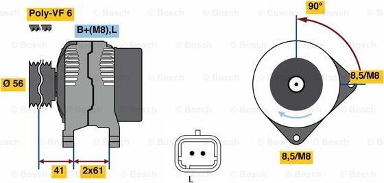 BOSCH 0 986 081 270 - Генератор vvparts.bg