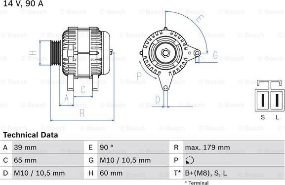 BOSCH 0 986 083 480 - Генератор vvparts.bg