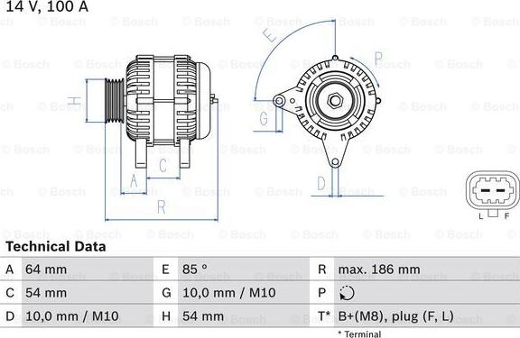 BOSCH 0 986 083 420 - Генератор vvparts.bg