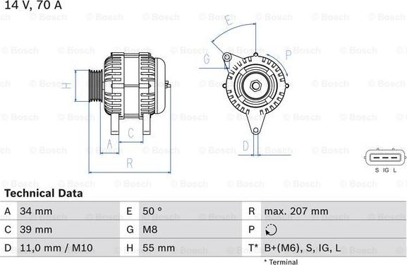 BOSCH 0 986 083 880 - Генератор vvparts.bg