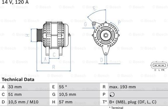 BOSCH 0 986 083 830 - Генератор vvparts.bg