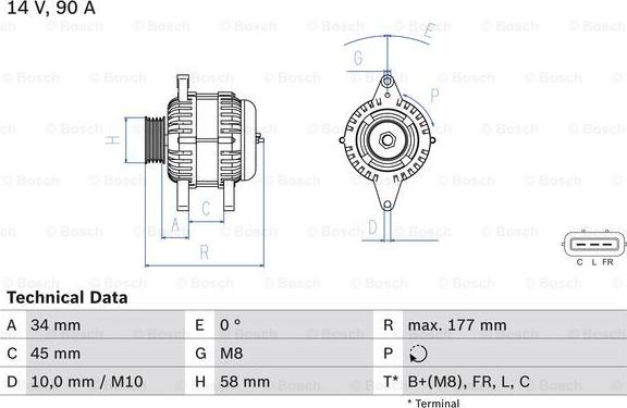 BOSCH 0 986 083 380 - Генератор vvparts.bg