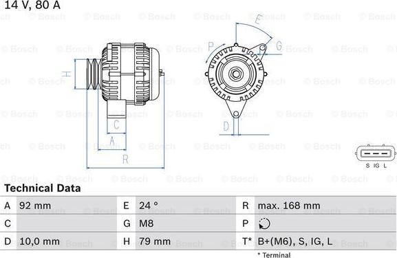 BOSCH 0 986 083 720 - Генератор vvparts.bg