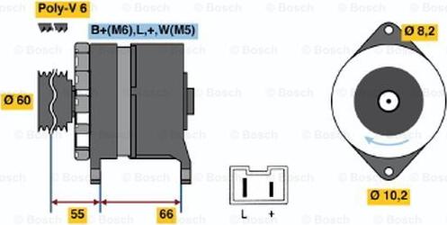 BOSCH 0 986 039 961 - Генератор vvparts.bg