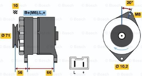 BOSCH 0 986 039 971 - Генератор vvparts.bg