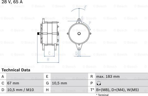 BOSCH 0 986 039 490 - Генератор vvparts.bg