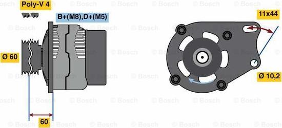 BOSCH 0 986 039 471 - Генератор vvparts.bg