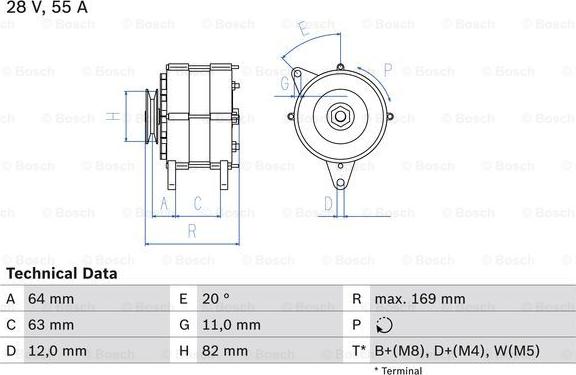 BOSCH 0 986 039 130 - Генератор vvparts.bg