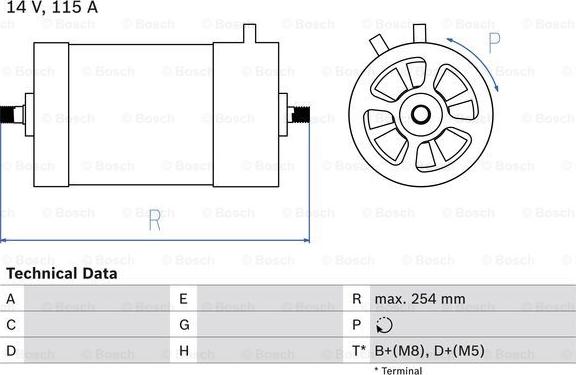 BOSCH 0 986 039 870 - Генератор vvparts.bg