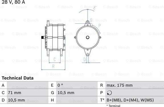 BOSCH 0 986 039 340 - Генератор vvparts.bg