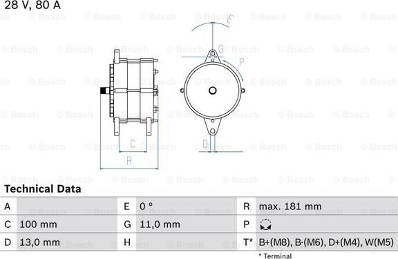 BOSCH 0 986 039 260 - Генератор vvparts.bg