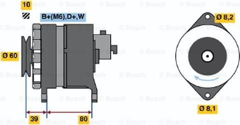 BOSCH 0 986 034 450 - Генератор vvparts.bg