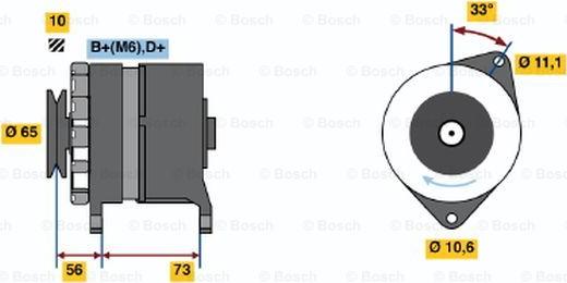 BOSCH 0 986 034 480 - Генератор vvparts.bg