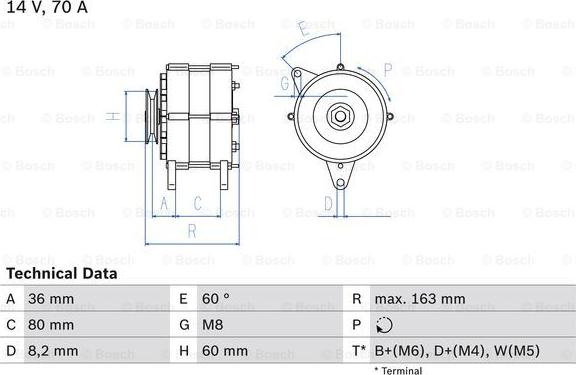 BOSCH 0 986 034 470 - Генератор vvparts.bg