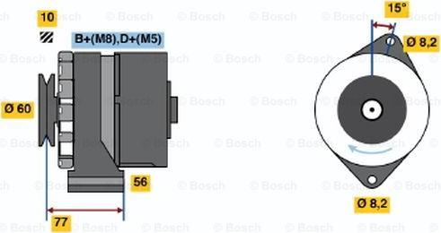 BOSCH 0 986 034 550 - Генератор vvparts.bg