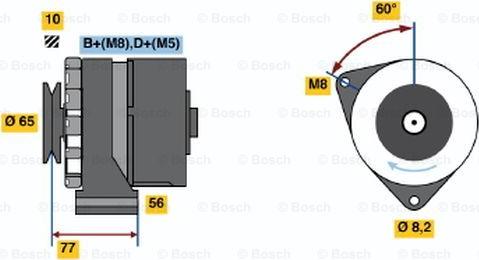 BOSCH 0 986 034 580 - Генератор vvparts.bg