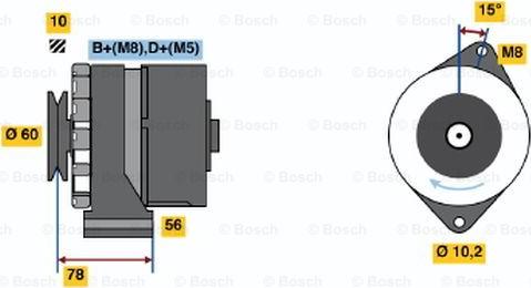 BOSCH 0 986 034 520 - Генератор vvparts.bg