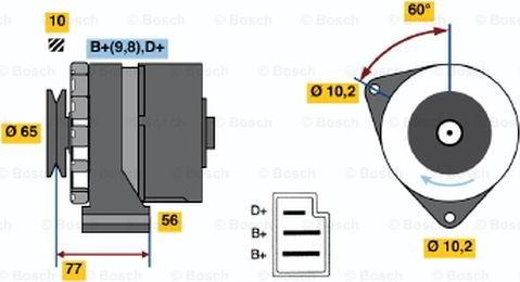 BOSCH 0 986 034 620 - Генератор vvparts.bg