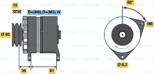 BOSCH 0 986 034 010 - Генератор vvparts.bg