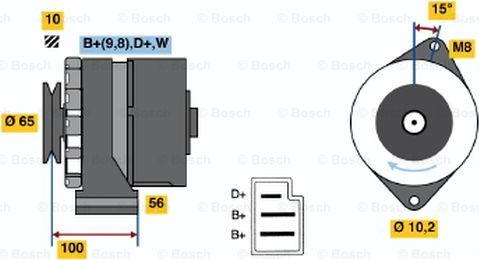 BOSCH 0 986 034 190 - Генератор vvparts.bg