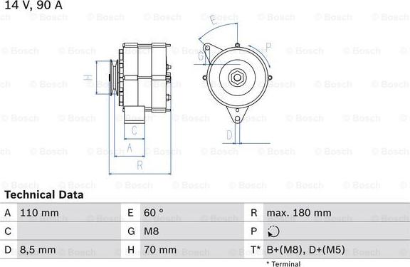 BOSCH 0 986 034 150 - Генератор vvparts.bg