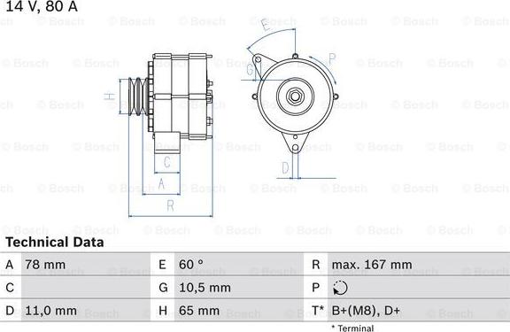 BOSCH 0 986 034 120 - Генератор vvparts.bg