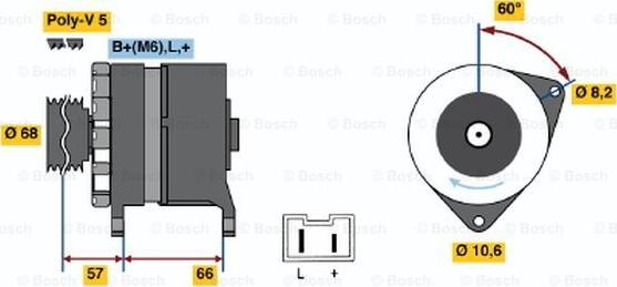 BOSCH 0 986 034 841 - Генератор vvparts.bg