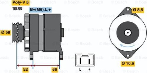 BOSCH 0 986 034 810 - Генератор vvparts.bg