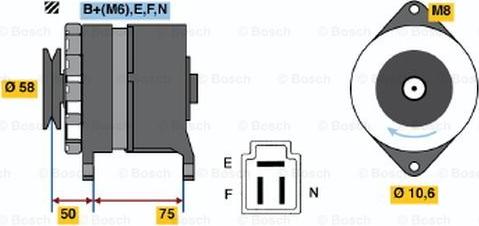 BOSCH 0 986 034 331 - Генератор vvparts.bg