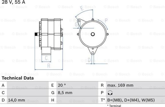 BOSCH 0 986 034 370 - Генератор vvparts.bg