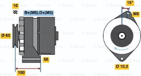 BOSCH 0 986 034 250 - Генератор vvparts.bg