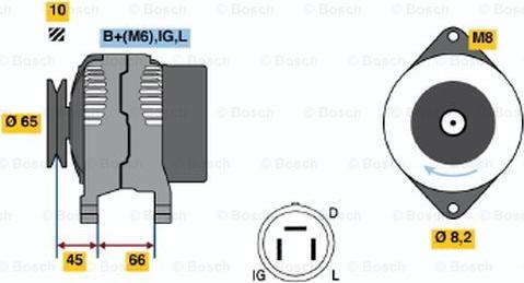 BOSCH 0 986 035 461 - Генератор vvparts.bg