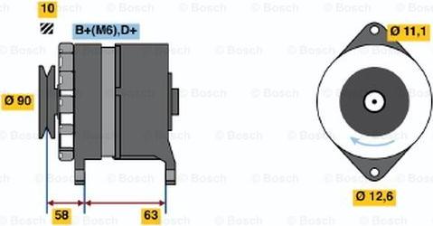 BOSCH 0 986 035 630 - Генератор vvparts.bg