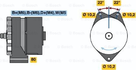 BOSCH 0 986 035 620 - Генератор vvparts.bg