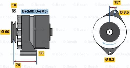 BOSCH 0 986 035 010 - Генератор vvparts.bg