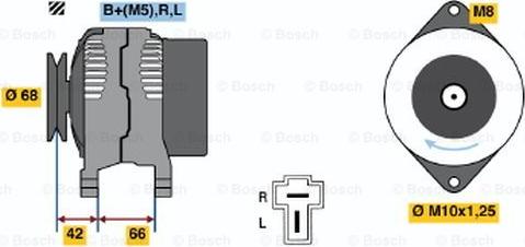 BOSCH 0 986 035 851 - Генератор vvparts.bg