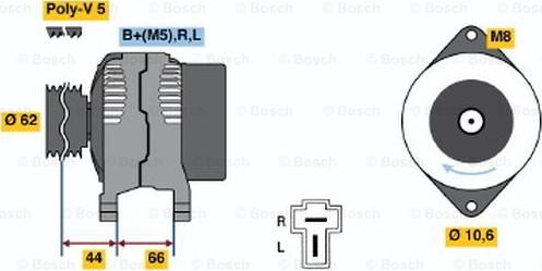 BOSCH 0 986 035 881 - Генератор vvparts.bg