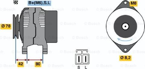 BOSCH 0 986 035 341 - Генератор vvparts.bg