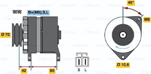 BOSCH 0 986 035 331 - Генератор vvparts.bg