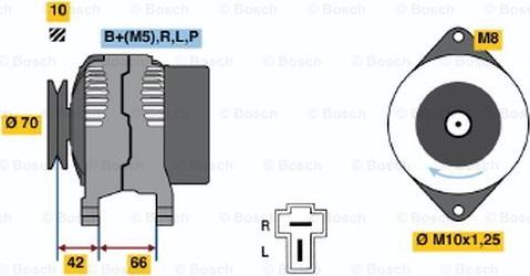 BOSCH 0 986 035 791 - Генератор vvparts.bg