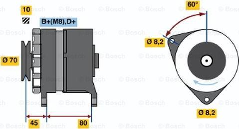 BOSCH 0 986 035 750 - Генератор vvparts.bg