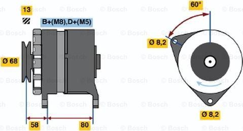 BOSCH 0 986 035 730 - Генератор vvparts.bg