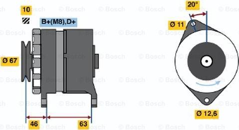 BOSCH 0 986 035 770 - Генератор vvparts.bg