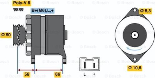 BOSCH 0 986 036 941 - Генератор vvparts.bg