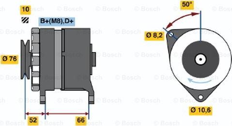 BOSCH 0 986 036 961 - Генератор vvparts.bg